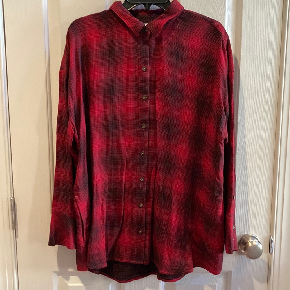 EUC J.Jill plaid shirt